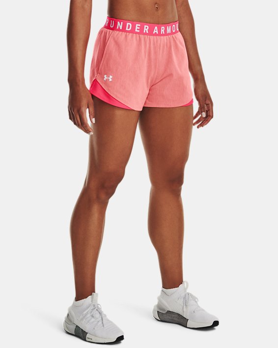 Women's UA Play Up 3.0 Twist Shorts, Pink, pdpMainDesktop image number 0